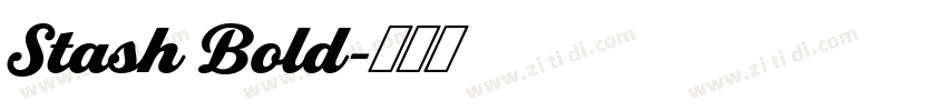 Stash Bold字体转换